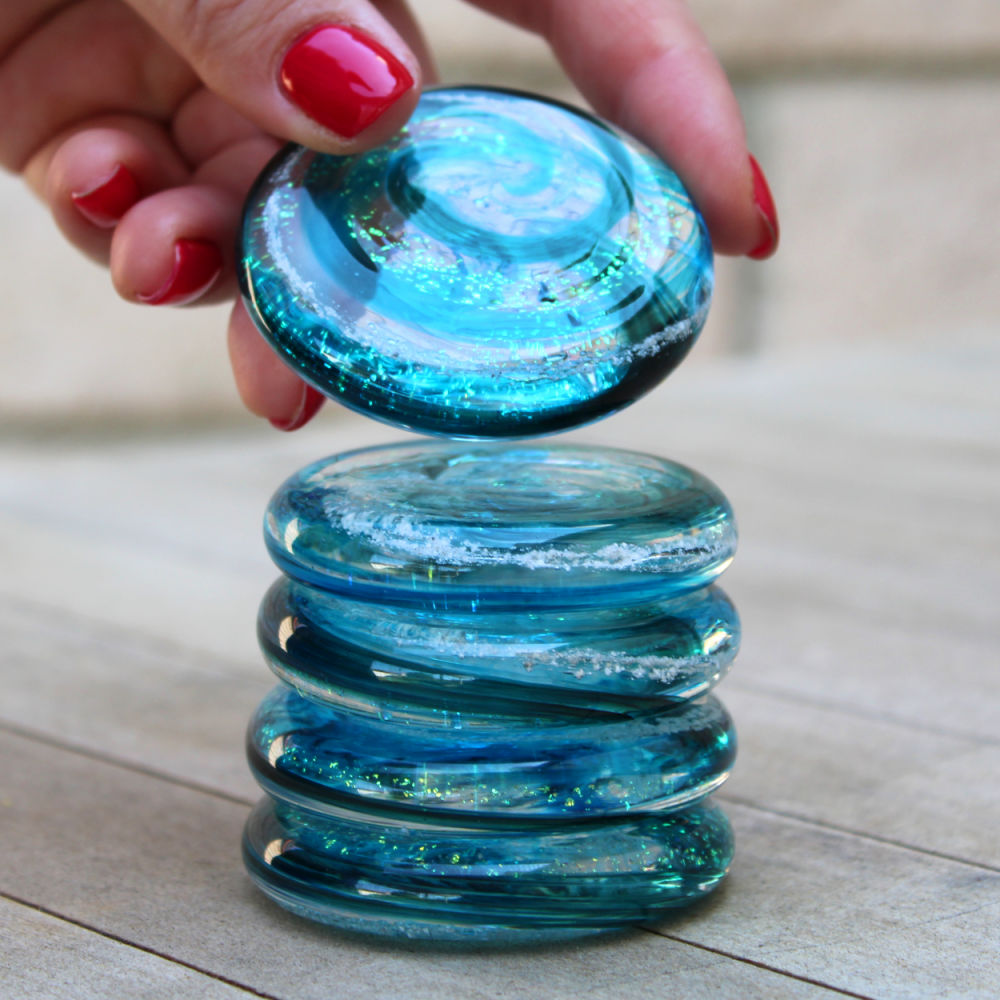 Living Glass Touchstones - Green Farewells