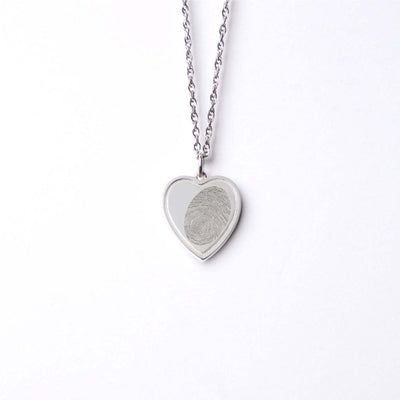 Heart Fingerprint Pendant - Green Farewells