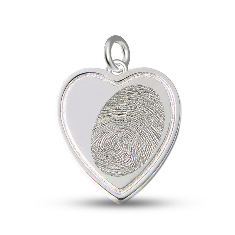 Heart Fingerprint Pendant - Green Farewells