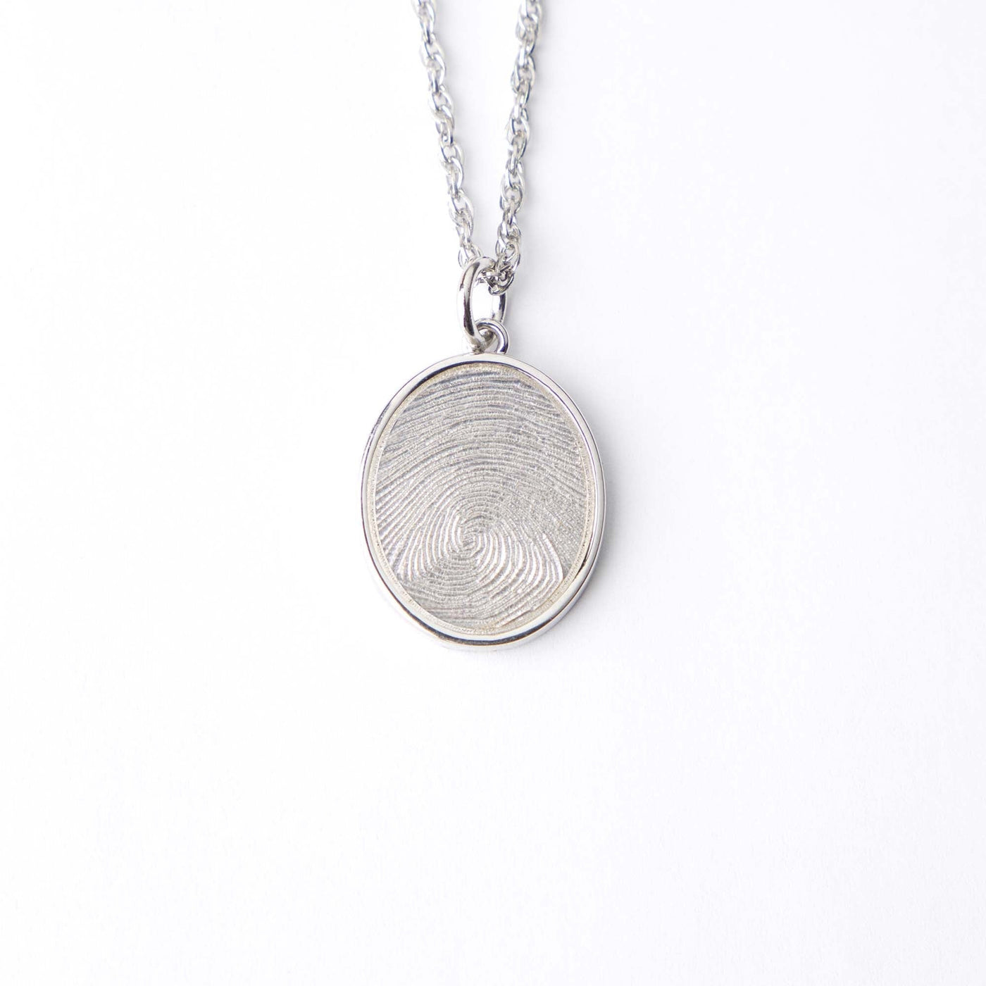 Oval Fingerprint Pendant - Green Farewells