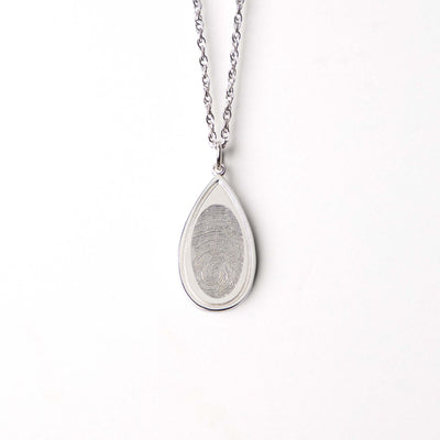 Teardrop Fingerprint Pendant - Green Farewells