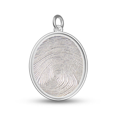 Oval Fingerprint Pendant - Green Farewells