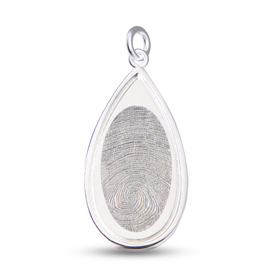 Teardrop Fingerprint Pendant - Green Farewells