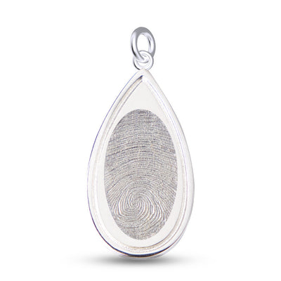 Teardrop Fingerprint Pendant - Green Farewells